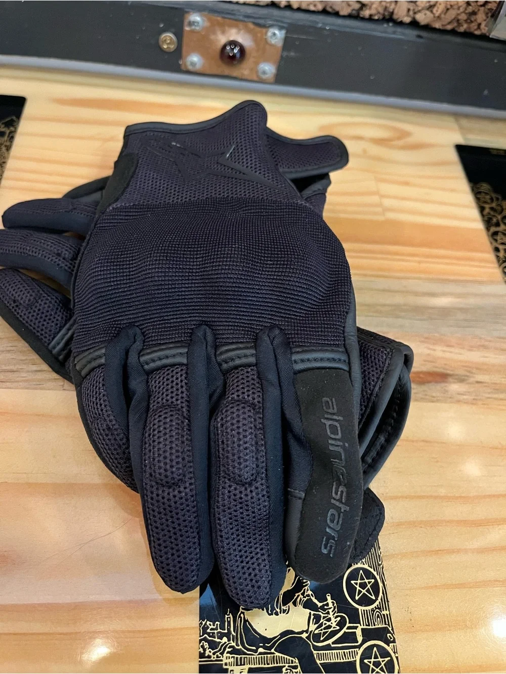Alpinestars Black Womens’ Breathable Textile Copper Moto Gloves NWOT size Small